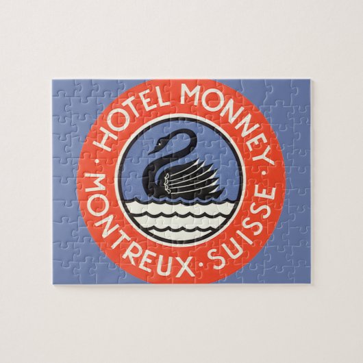Reisreclame, Zwanenvogel Hotel Monney Zwitserland Legpuzzel (Horizontaal)