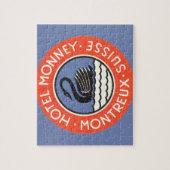 Reisreclame, Zwanenvogel Hotel Monney Zwitserland Legpuzzel (Verticaal)