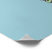 Reisreis Kangaroo Blue Cartoonish Poster (Hoek)