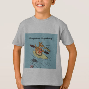 Reisreis Kangaroo Blue Cartoonish T-shirt