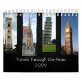 Reisreizen door de jaren heen kalender (Hoes)