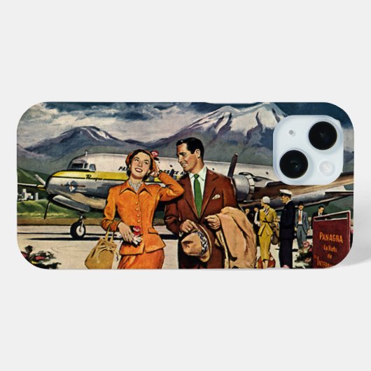 Reisreizen, Toeristen op het platform van de lucht Case-Mate iPhone Case (Achterkant (horizontaal))