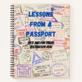 Reisreizen, vakantieoorden, scrapbook notitieboek (Voorkant)