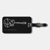 reisrockgitaarmuziek zwart bagagelabel (Achterkant horizontaal)