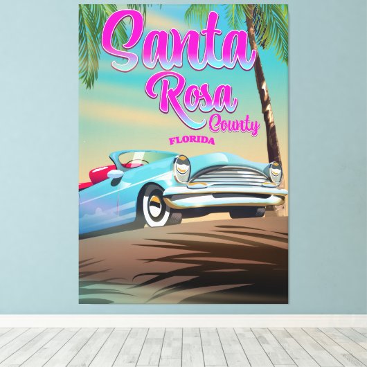 Reisrooster Santa Rosa County Florida Canvas Afdruk (Insitu (Houten vloer))