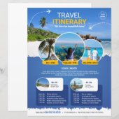 Reisroute Flyer Sjabloon (Voorkant / Achterkant)