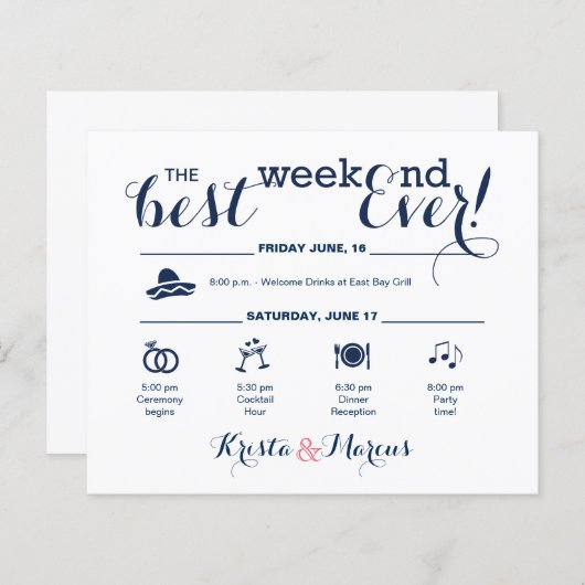 Reisroute voor marinescheepvaart en Blush Wedding  (Voorkant / Achterkant)