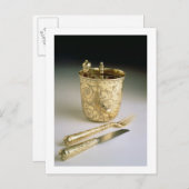 Reisset van een mes, vork, lepel en bekerglas briefkaart (Voorkant / Achterkant)