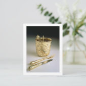 Reisset van een mes, vork, lepel en bekerglas briefkaart (Staand voorkant)