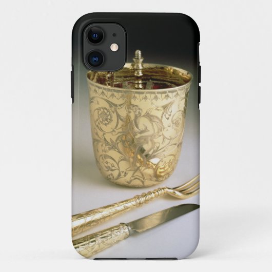 Reisset van een mes, vork, lepel en bekerglas Case-Mate iPhone case (Achterkant)