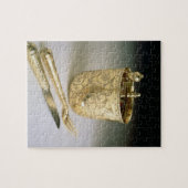 Reisset van een mes, vork, lepel en bekerglas legpuzzel (Horizontaal)