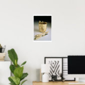 Reisset van een mes, vork, lepel en bekerglas poster (Thuiskantoor)