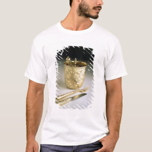 Reisset van een mes, vork, lepel en bekerglas t-shirt