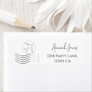 Reisstempel thema Retour Adres Labels