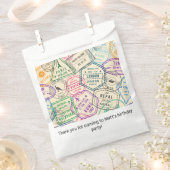 Reisstempels Verjaardagsfeest Bedankzakje (Geknipt)