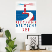 Reist and die deutsche See Germany Vintage Poster (Thuiskantoor)