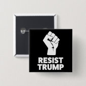 Reist Trump Clenched Solidarity Fist Vierkante Button 5,1 Cm (Voorkant /achterkant)