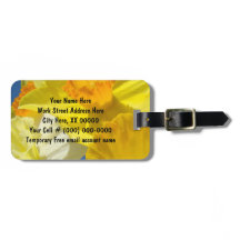 Reistagage Labels IDs Lente Narcissen Bloemen