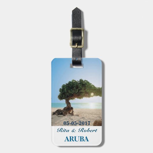 Reistas Collectie/Divi Boom Aruba Bagagelabel (Voorkant verticaal)