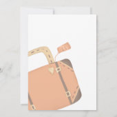 Reistas koffer plezier afscheid vertrekfeest kaart (Achterkant)