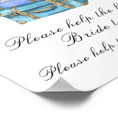 Reistassen bruidsfeest Help de drukke bruid Poster (Hoek)