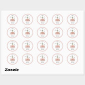 Reistassen Bruidsuitvaart Ronde Sticker (Vel)