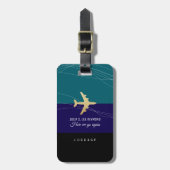 Reistassen Identifier Classy Blauw Bagagelabel (Voorkant verticaal)