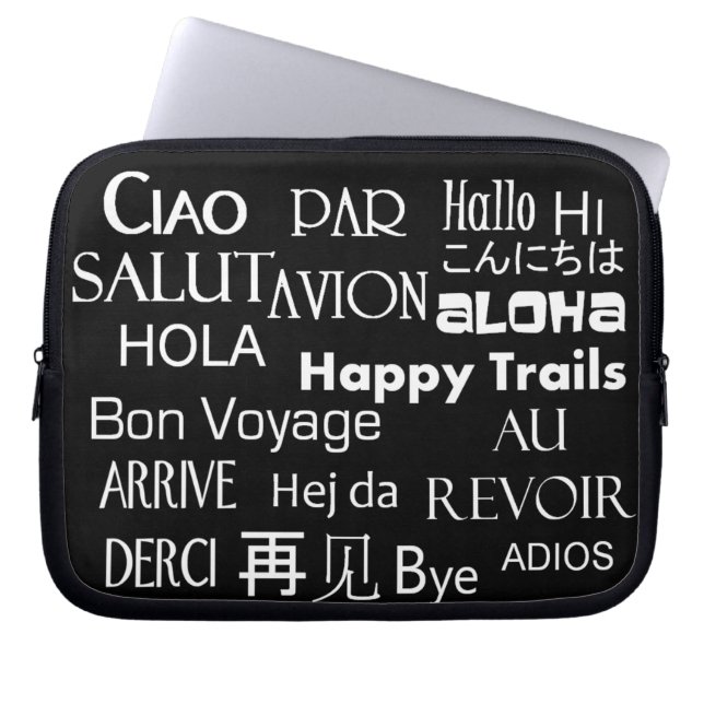 Reisteksten Laptop Sleeve (Voorkant)