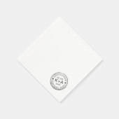 Reisthema Aangepaste paspoortstempel Bruiloft Servet (Hoek)