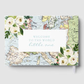 Reisthema Baby shower  kaart Aangepast Gastenboek (Achterkant)