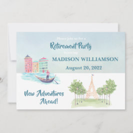 Reisthema bij pensionering kaart