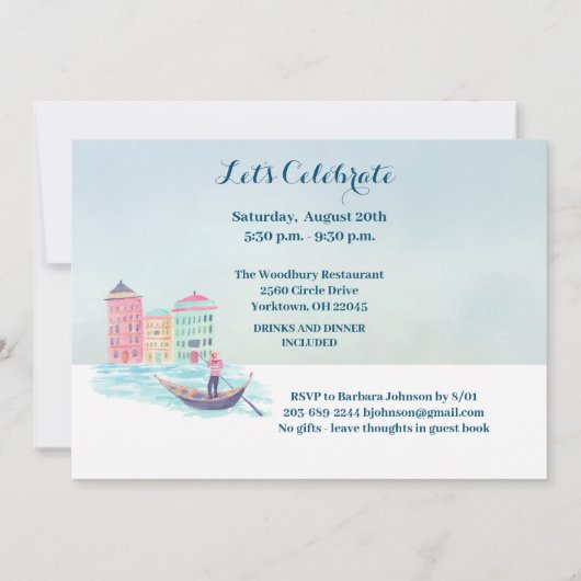 Reisthema bij pensionering kaart (Achterkant)