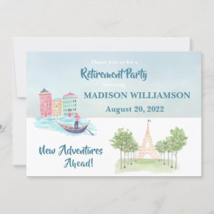 Reisthema bij pensionering kaart