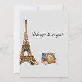 Reisthema Bon Voyage Eifel Tower Kaart (Achterkant)