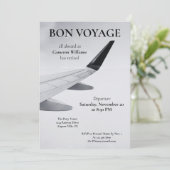 Reisthema Modern Vliegtuig Bon Voyage Kaart (Staand voorkant)
