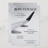 Reisthema Modern Vliegtuig Bon Voyage Kaart (Voorkant / Achterkant)