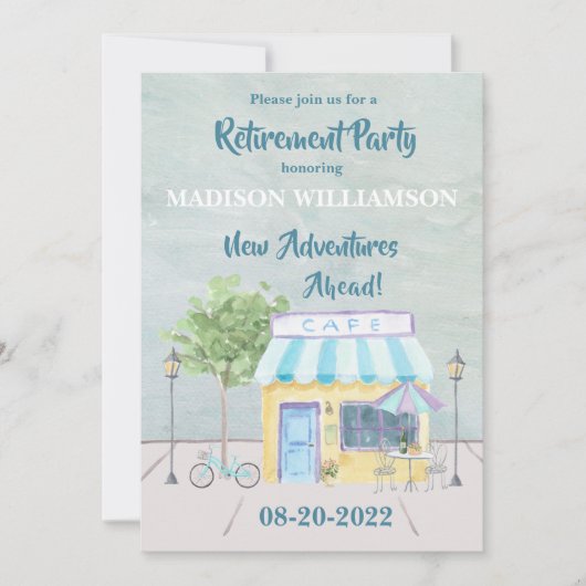 Reisthema Pensioenpartij Kaart (Voorkant)