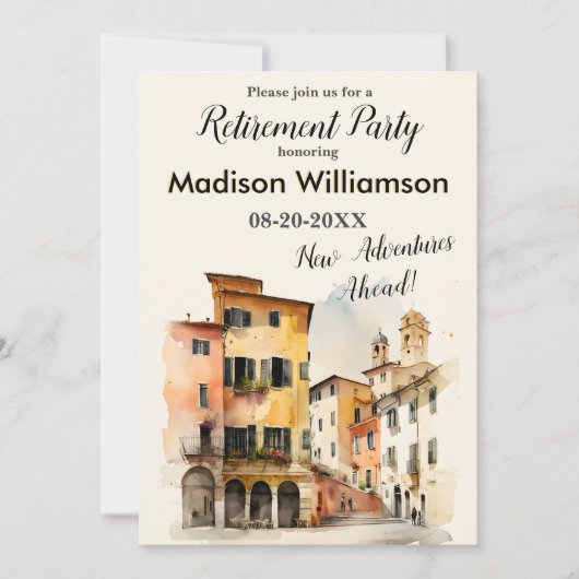 Reisthema Pensioenpartij Kaart (Voorkant)