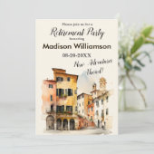 Reisthema Pensioenpartij Kaart (Staand voorkant)