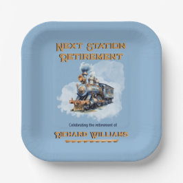 Reisthema  Trein Volgend station Papieren Bordje