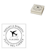 Reisthema voor het paspoort bestemmingsevenement rubberstempel (Gestempeld)