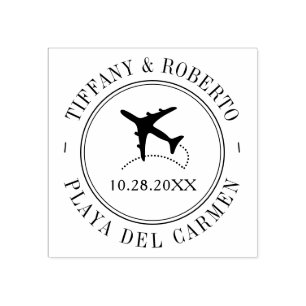 Reisthema voor het paspoort bestemmingsevenement rubberstempel