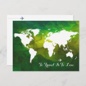 Reisthema. Wereldkaart Briefkaart (Voorkant / Achterkant)