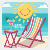 Reistherapie Reizen Stickers Beach Bliss (Voorkant)