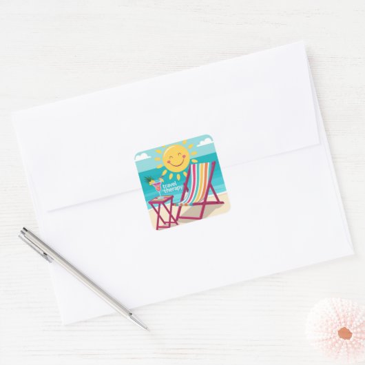Reistherapie Reizen Stickers Beach Bliss (Envelop)