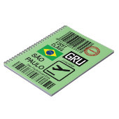 Reisticket Sao Paulo Brazilië Notitieboek (Linkerzijde)