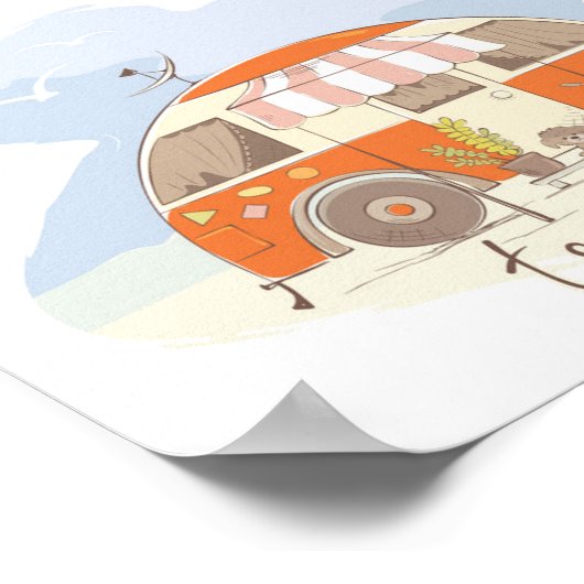 Reistijd kampeerwagen poster (Hoek)