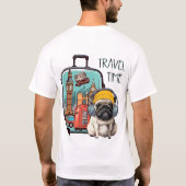 Reistijd met stijlvolle PUG T-shirt (Achterkant)