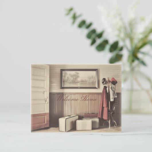 Reistijd - Postkaart - gekleurd (Staand voorkant)