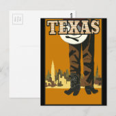  Reistoerisme in Texas Cowboy America Briefkaart (Voorkant / Achterkant)